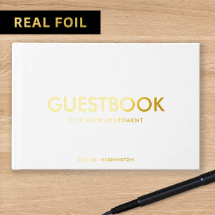 Libro De Visitas Sans Serif Moderno con Estilo