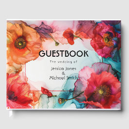 Libro De Visitas Scarlet Petal Elegance