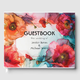 Libro De Visitas Scarlet Petal Elegance