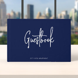 Libro De Visitas Script Moderno Color Personalizado Minimalista