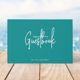 Libro De Visitas Script Moderno Color Personalizado Minimalista