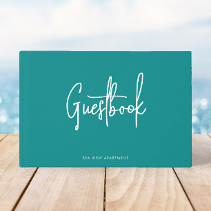 Libro De Visitas Script Moderno Color Personalizado Minimalista