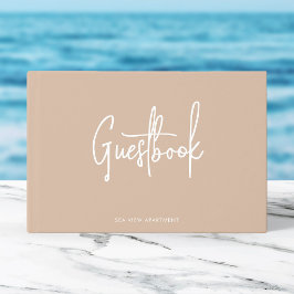 Libro De Visitas Script Moderno Color Personalizado Minimalista