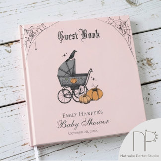 Libro De Visitas Se está cociendo un bebé Foto Baby Shower Rosa
