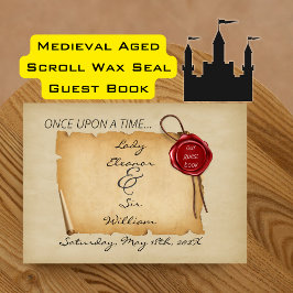 Libro De Visitas Sello de Cera de Pergamino Antiguo Medieval Érase