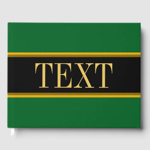 Libro De Visitas Selva deportiva Green Yellow Black Carreras Stripe