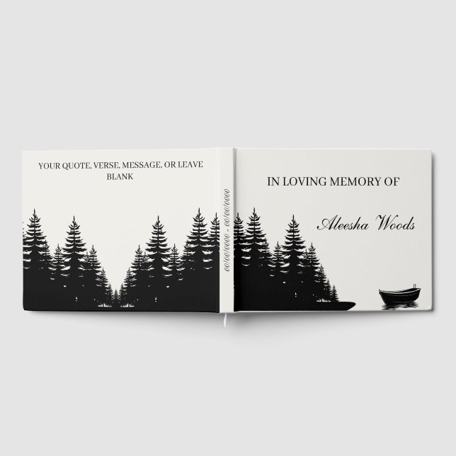 Libro De Visitas Señal de ingreso mínima personalizada para funeral (Lleno)