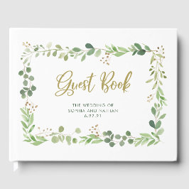 Libro De Visitas Sencilla vegetación | Boda