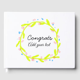 Libro De Visitas Sencillas felicitaciones mínimas graduación añadir