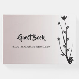 Libro De Visitas Sencillas hojas modernas y elegantes