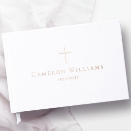 Libro De Visitas Sencillo recuerdo de amor cruzado en blanco