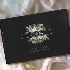 Libro De Visitas Sencillo y elegante Eucalyptus Flor Boda
