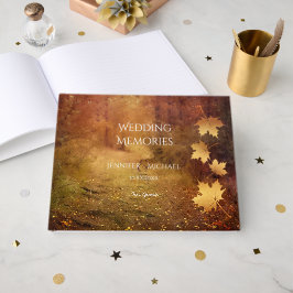 Libro De Visitas sendero de otoño maple deja a recuerdos bodas invi
