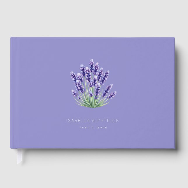 Libro De Visitas Sereno Ramillete Botánico de Lavanda (Anverso)
