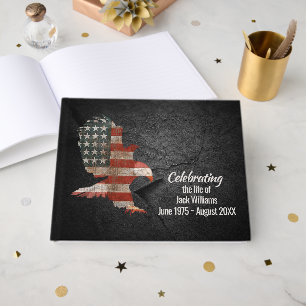 Libro De Visitas Servicio conmemorativo de la bandera estadounidens