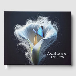 Libro De Visitas Servicio conmemorativo de Lirio de Calla Blanco y