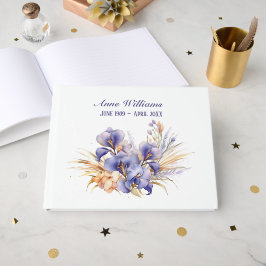 Libro De Visitas Servicio conmemorativo Iris Bouquet