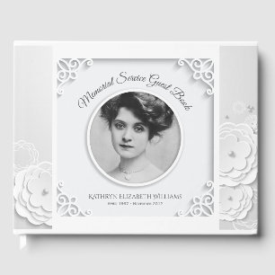 Libro De Visitas Servicio de Memorial Sencilla Fotografía Elegante 