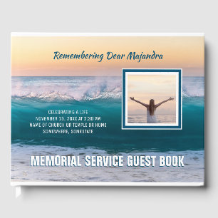 Libro De Visitas Servicio en memoria Las olas del océano en el mar