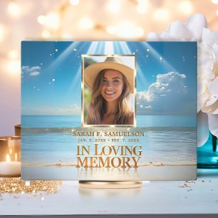 Libro De Visitas Servicio funerario Foto Rótulo Océano en playa