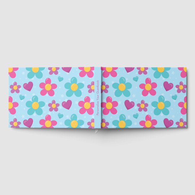 Libro De Visitas Servilleta de Flores con Estrellas (Lleno)