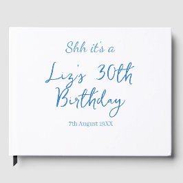 Libro De Visitas shh es un cumpleaños número 30 nombre fecha azul s