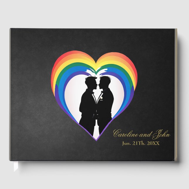 Libro De Visitas Siluetas gays elegantes. (Anverso)