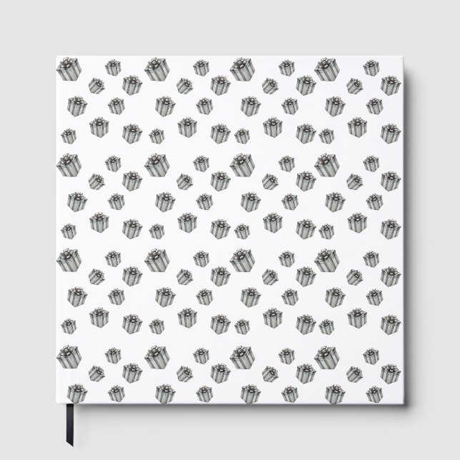 Libro De Visitas Silver Gift Boxes Elegant Holiday Premium Party (Anverso)