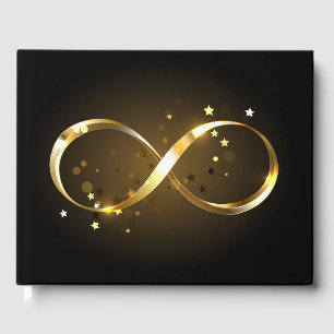 Libro De Visitas Símbolo de infinito dorado