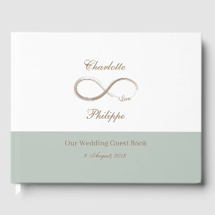 Libro De Visitas Símbolo infinito agujeros Boda minimalista sabio b