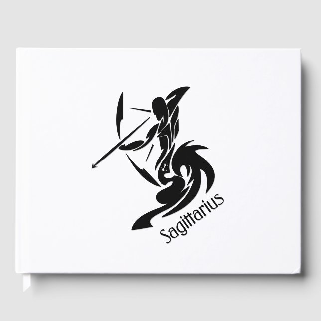 Libro De Visitas Símbolo y Rótulo sagitario zodiaco (Anverso)