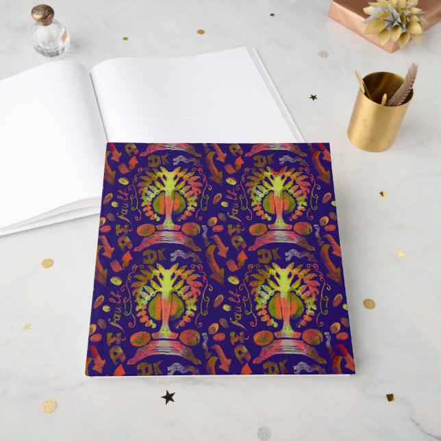 Libro De Visitas Simetría oriental psicodélica Resumen Arte (Anverso Abierto)