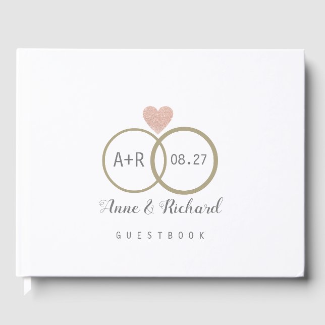 Libro De Visitas simpático boda mensajes de invitados amor (Anverso)