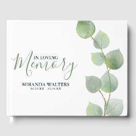 Libro De Visitas Simple acuarela Eucalyptus Memorial Keepsake