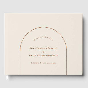 Libro De Visitas Simple Boho Arch Ivory Boda