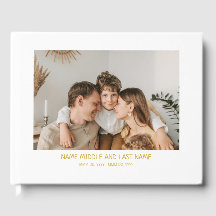 Simple celebración de la vida con fotos de oro bla