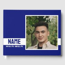 Simple celebración de la vida en azul moderno 2 fo