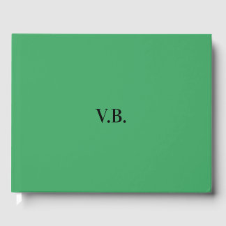 Libro De Visitas Simple color sólido añadir nombre texto monograma