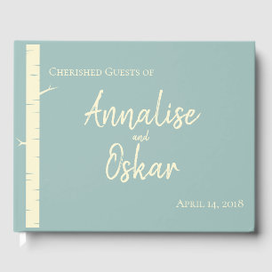Libro de visitas simple del Boda Eggshell Blue Bir