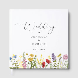 Libro De Visitas Simple Elegant Wildflower Wedding