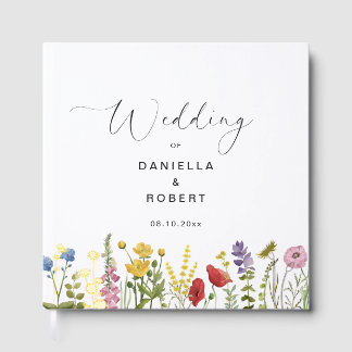 Libro De Visitas Simple Elegant Wildflower Wedding