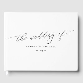 Libro De Visitas Simple, Elegante, Minimalista Escritura Vintage Bo