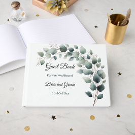 Libro De Visitas Simple Eucalyptus Wedding Guest Book