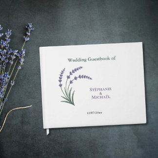Libro De Visitas Simple Lavender Wedding