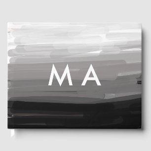 Libro De Visitas Simple monogram add your name letter man minimal t
