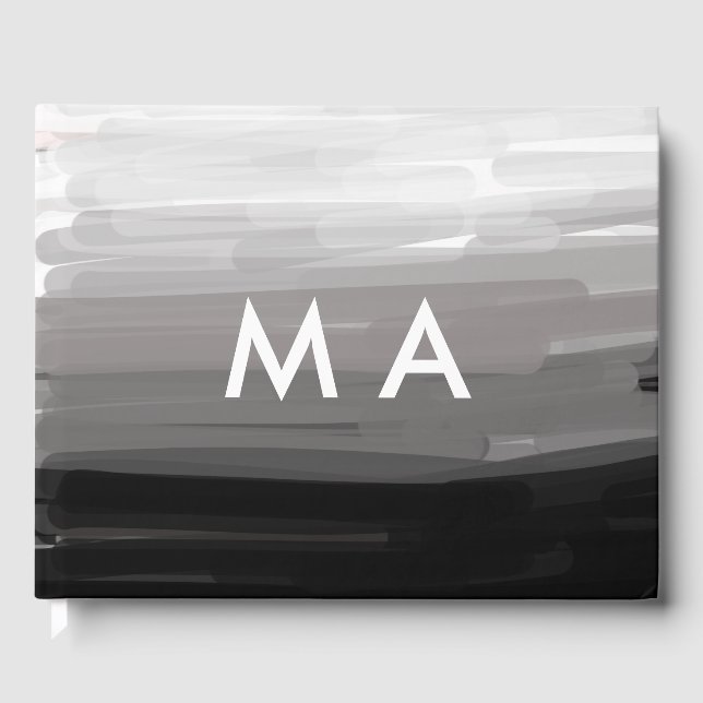 Libro De Visitas Simple monogram add your name letter man minimal t (Anverso)