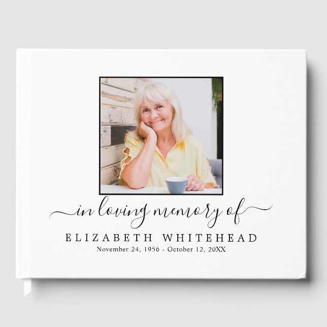 Libro De Visitas Simple Photo Sympathy Funicular Guest Book (Anverso)