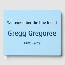 Libro de visitas simple y llano al funeral