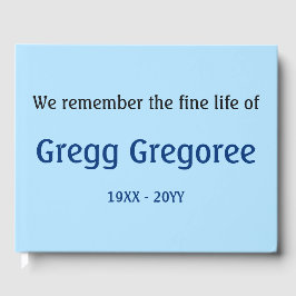 Libro de visitas simple y llano al funeral