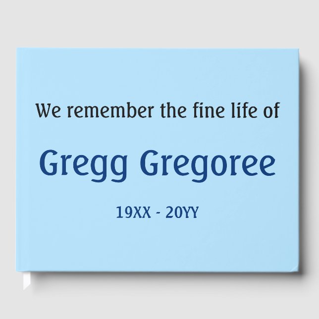 Libro de visitas simple y llano al funeral (Anverso)